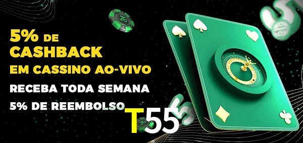 Promoções do cassino ao Vivo T55